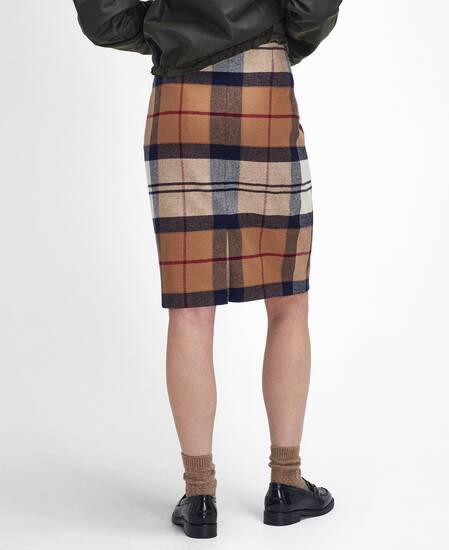 Rosa Tartan Midi Skirt Hessian Tartan