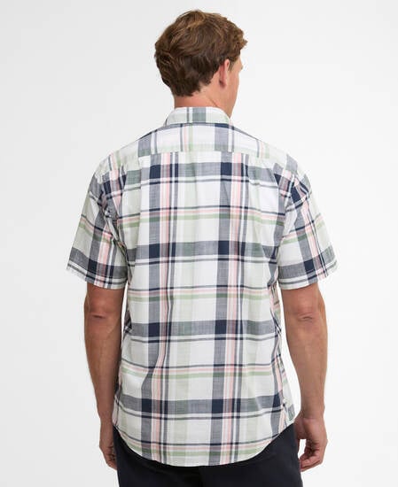 Swinfell Checked Regular Short-Sleeved Shirt Loden Green