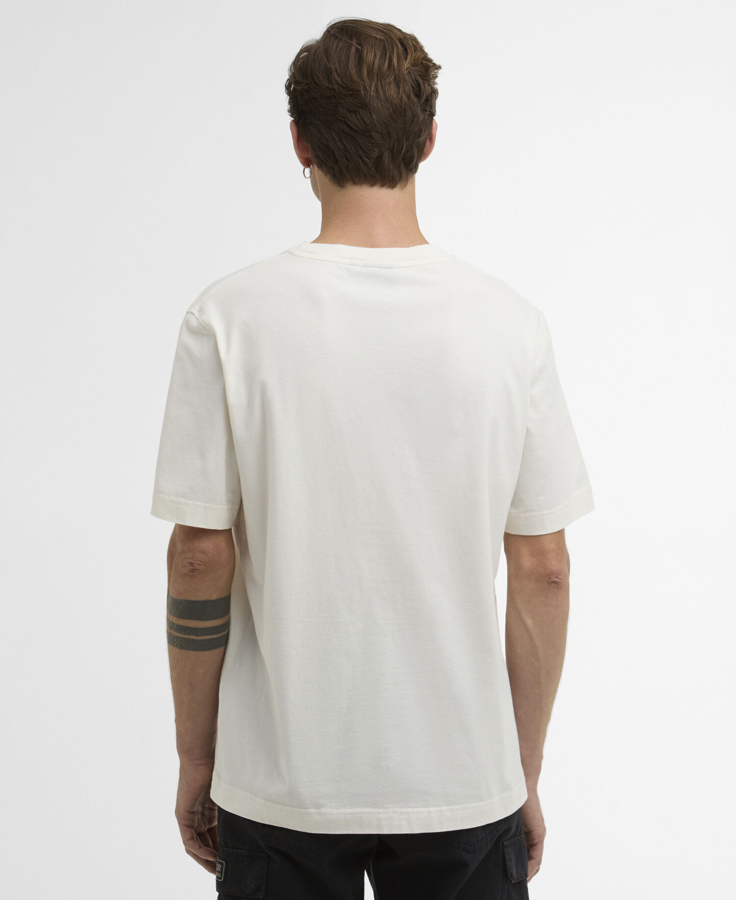 T-Shirt Cowl Motorbike Graphic Whisper White