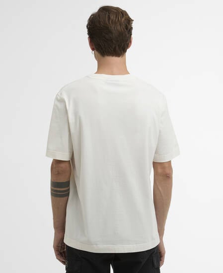 T-Shirt Cowl Motorbike Graphic Whisper White