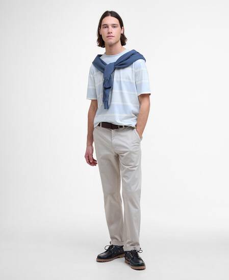 Spilman Striped T-Shirt Bleached Blue Spilman Striped T-Shirt Bleached Blue