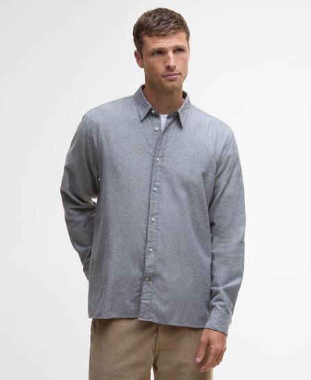 Sealane Relaxed Long-Sleeved Shirt Grey Marl
