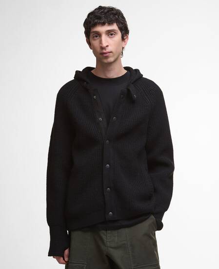 Cardigan con cappuccio lavorato a maglia Middens