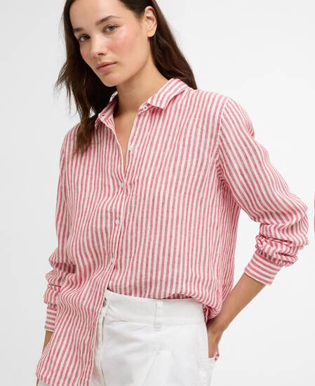 Bluse Marine Long-Sleeved Relaxed Poppy Red Stripe