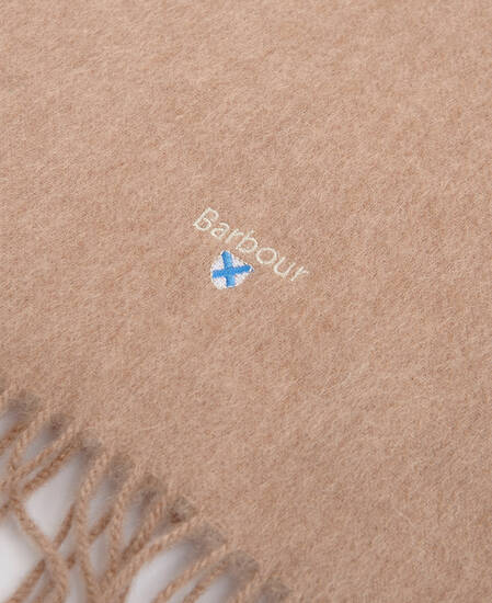 Plain Lambswool Scarf Light Brown