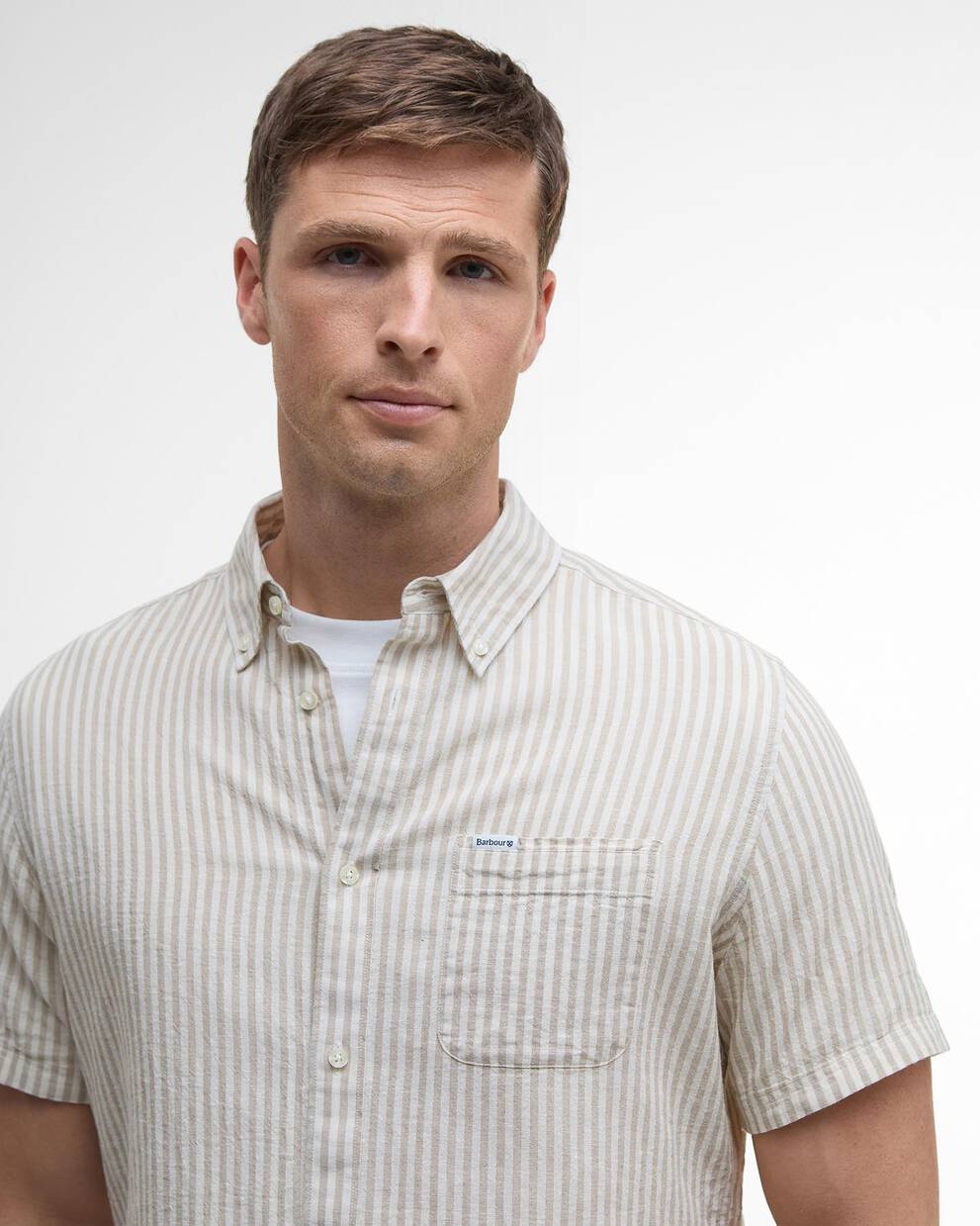 Fulbrook Tailored Short-Sleeved Striped Shirt
