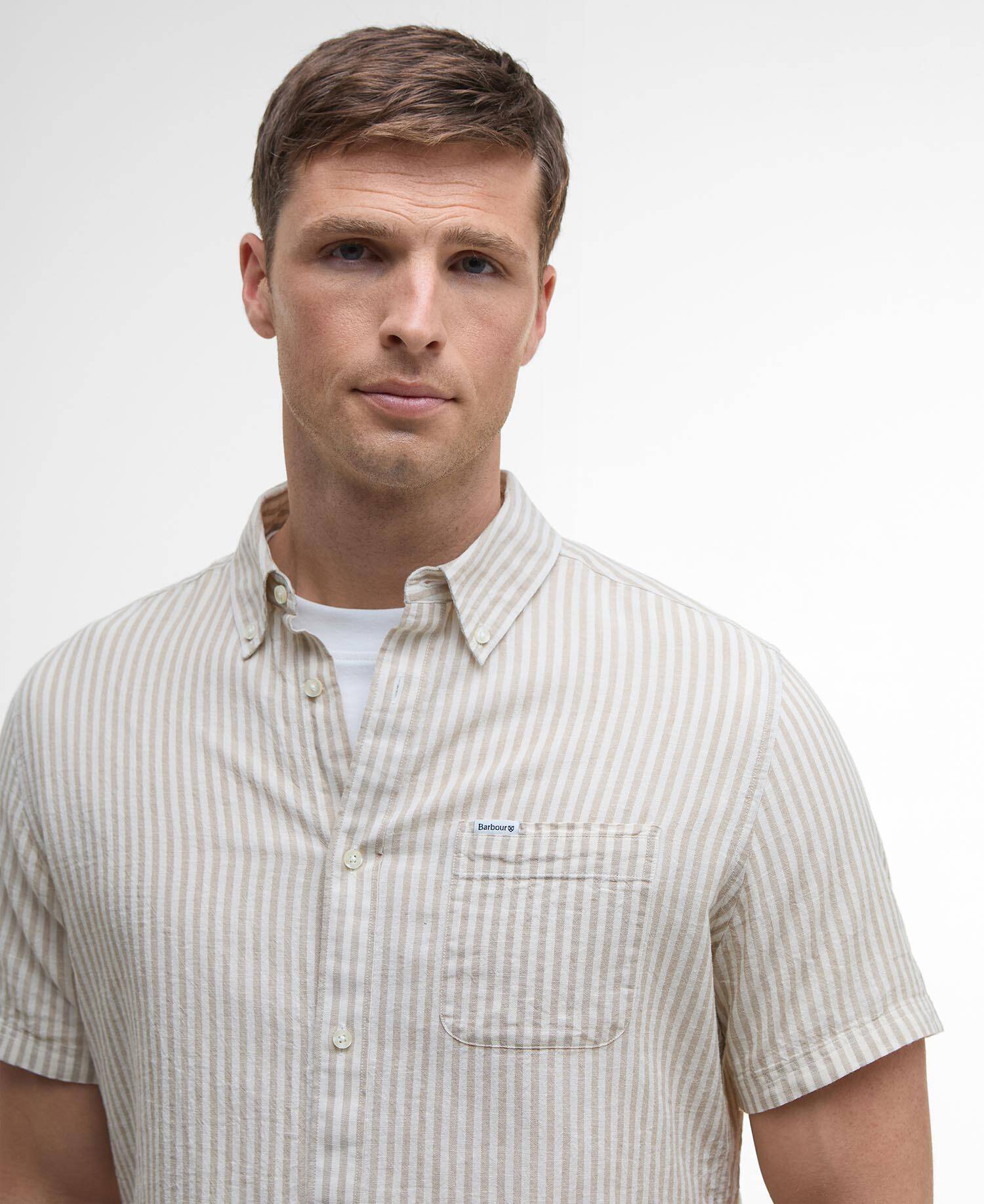 Fulbrook Tailored Short-Sleeved Striped Shirt image number 3