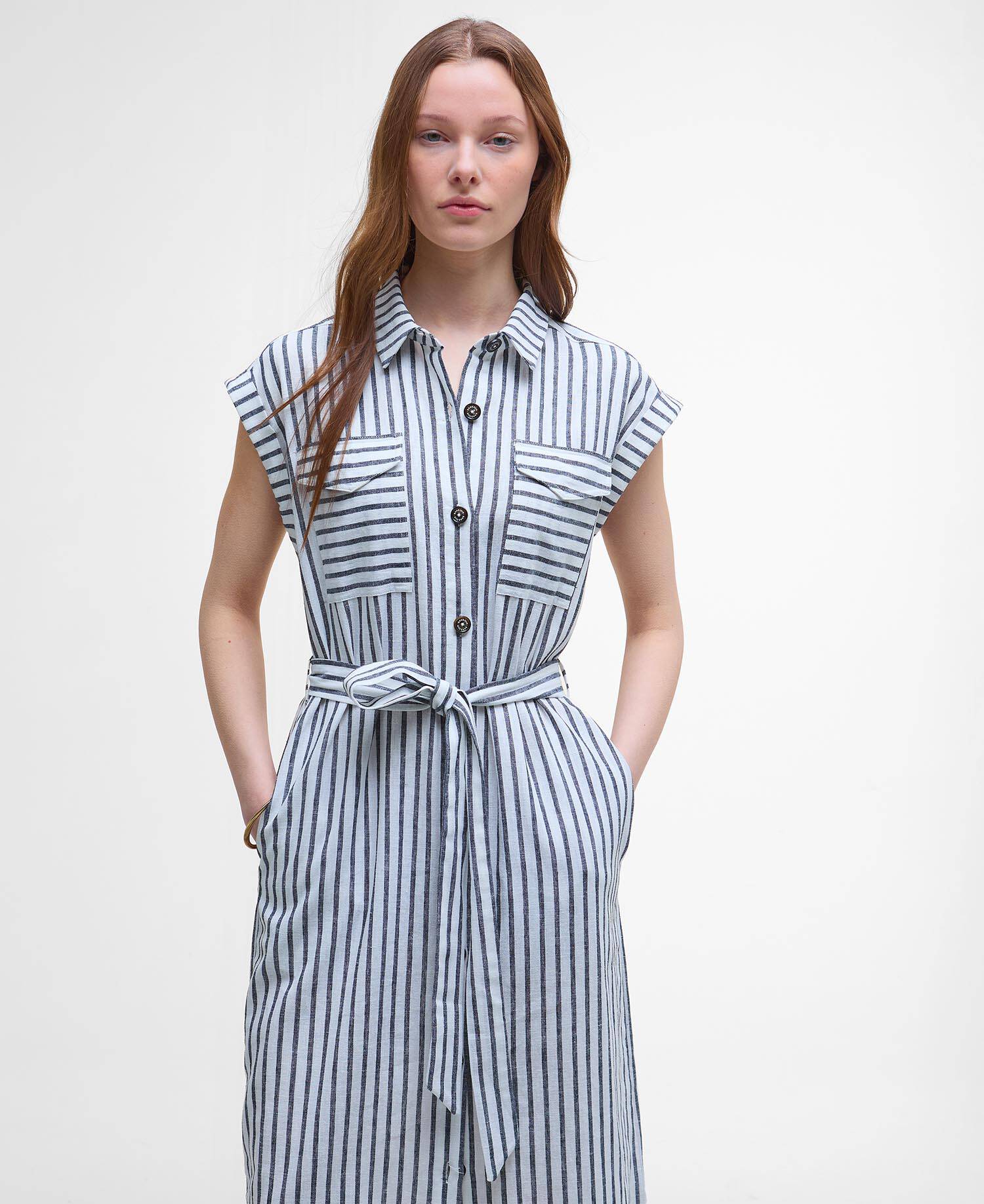 Abby Striped Midi Dress image number 3