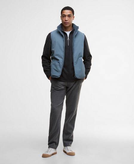 Reversible Fleece Gilet Blue Stone