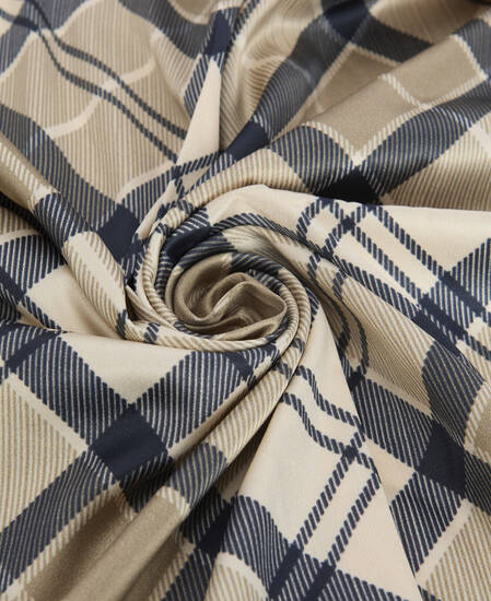 Kinsale Tartan Head Scarf Dress Indigo Tartan