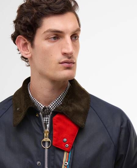 Paul Smith loves Barbour Oversized Bedale Waxed Jacket Night Sky