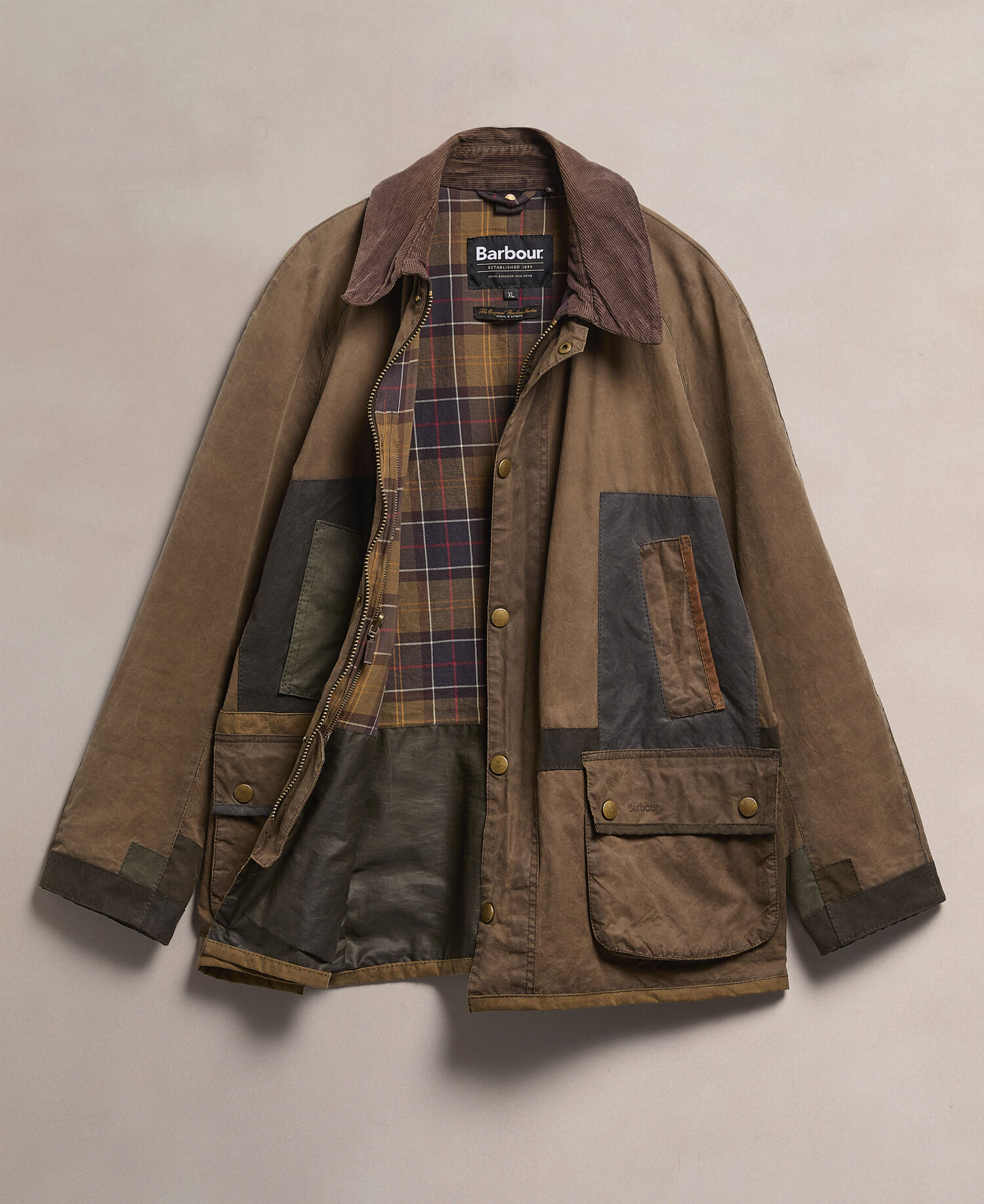 Barbour Re-Loved Men's Ashby Waxed Jacket - Size XL Olive