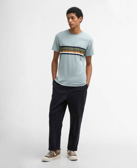 T-shirt Newsham con motivo a righe Blue Slate