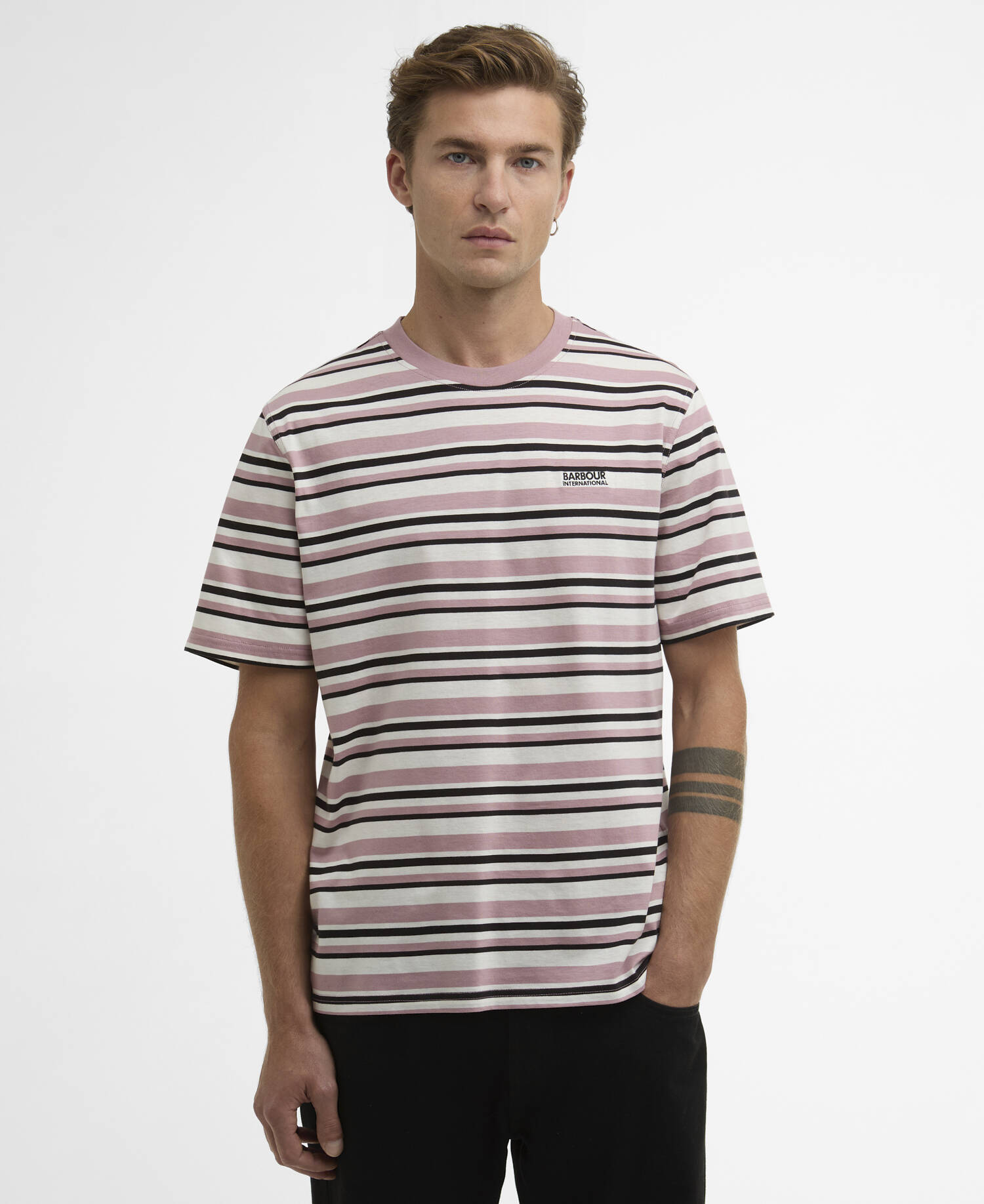 T-Shirt Burnwood Striped Woodrose image number 0