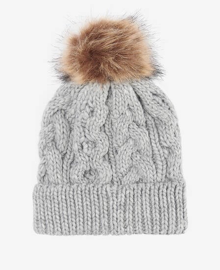 Penshaw Cable-Knit Beanie Classic Grey