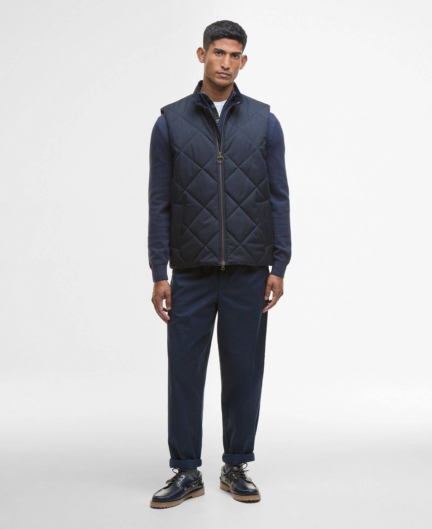 City Harrington Quilted Gilet Navy image number 1
