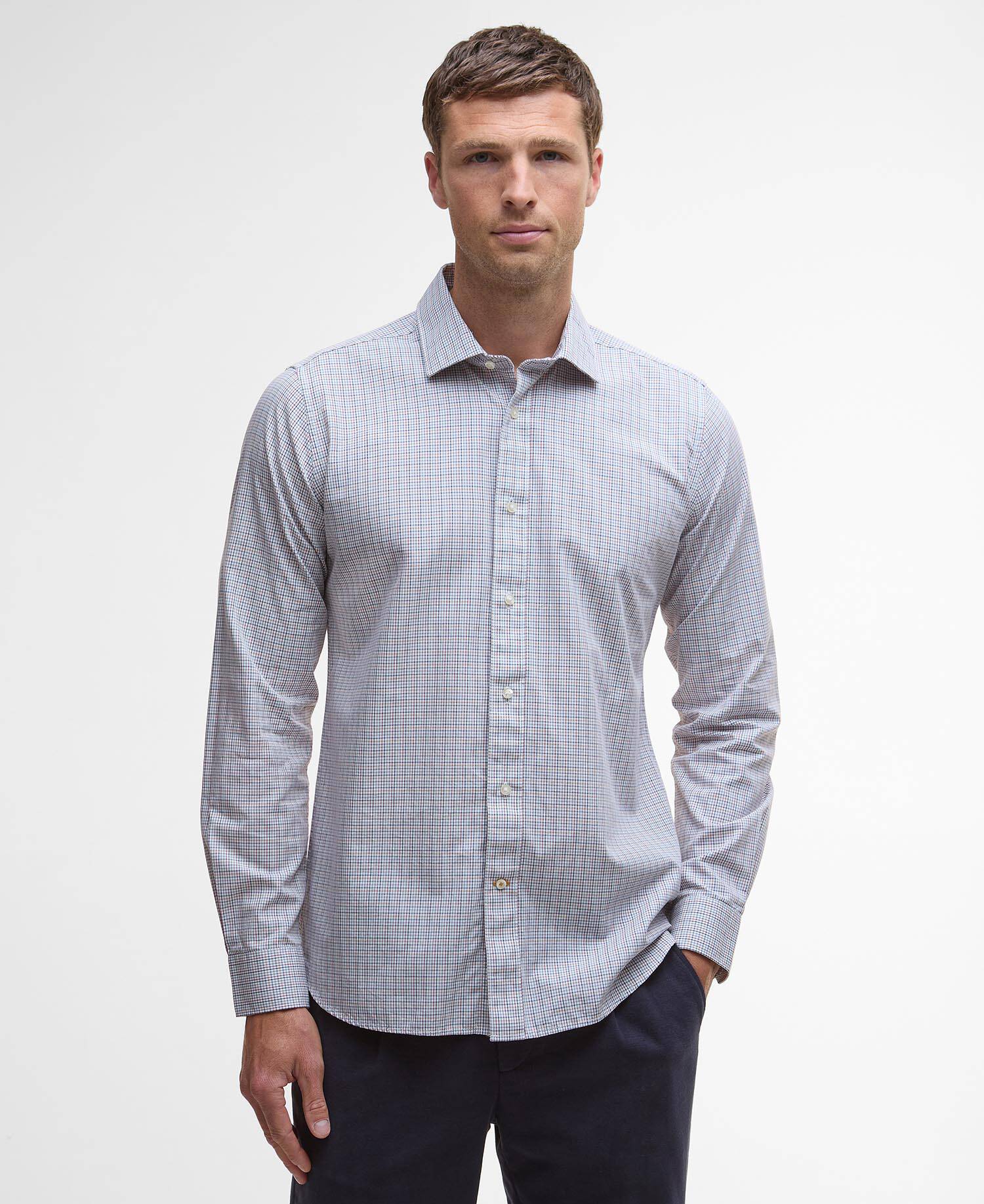 Carlton Tattersall Tailored Long-Sleeved Shirt image number 0