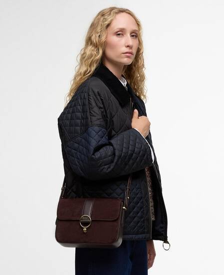 Wildledertasche Rosa Crossbody Dark Brown