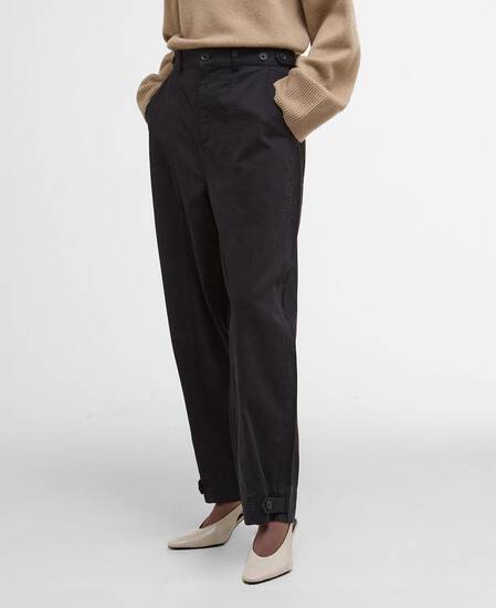 Martha Straight-Leg Trousers Black