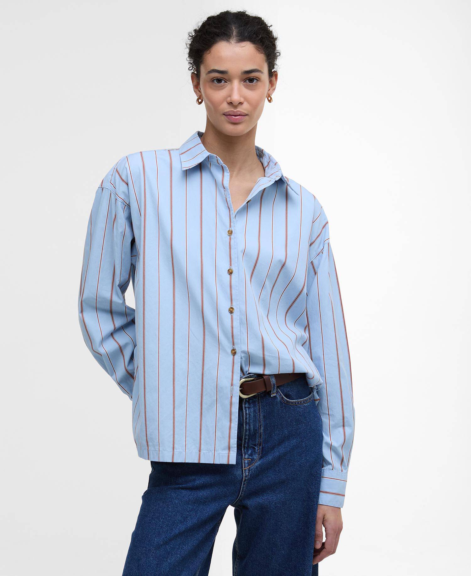 Saffron Striped Relaxed Shirt image number 0