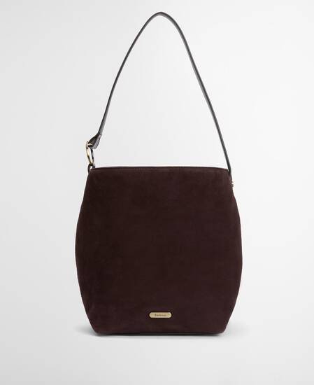 Cedar Suede Bucket Bag Dark Brown