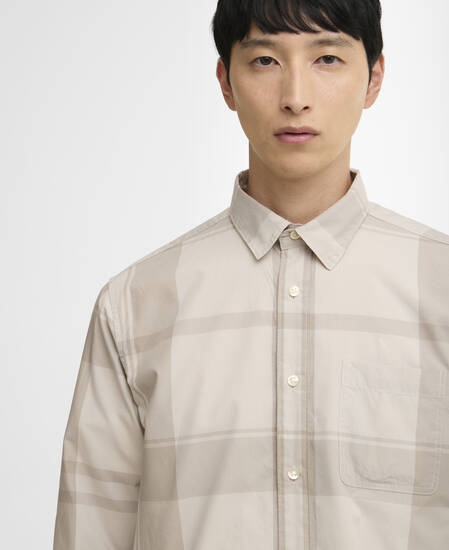 Tunstall Oversized Tonal Tartan Shirt Mist