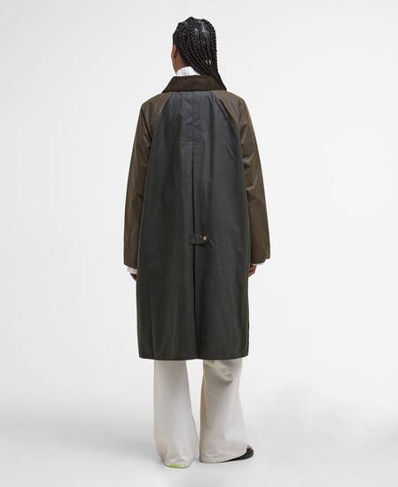 Car Coat Evette Waxed Fern/Beech/Ancient Tartan
