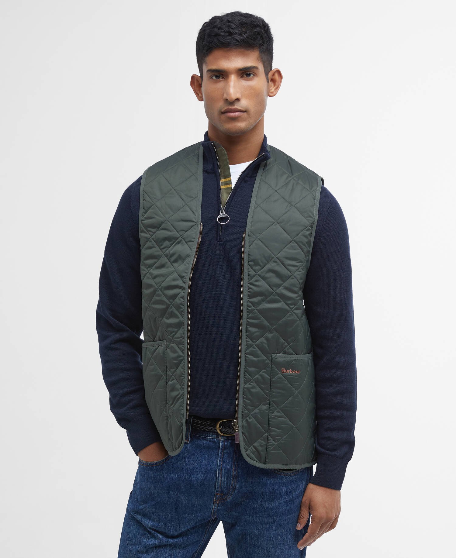 Quilted Zip-In Liner Olive-Classic image number 0