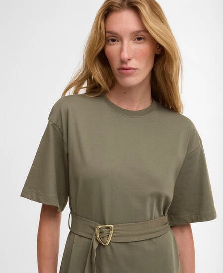 Uma Mini Dress Dusky Khaki