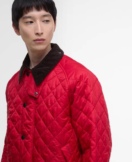 Oversized Transport Quilted Jacket Brick Red Oversized Transport Quilted Jacket Brick Red