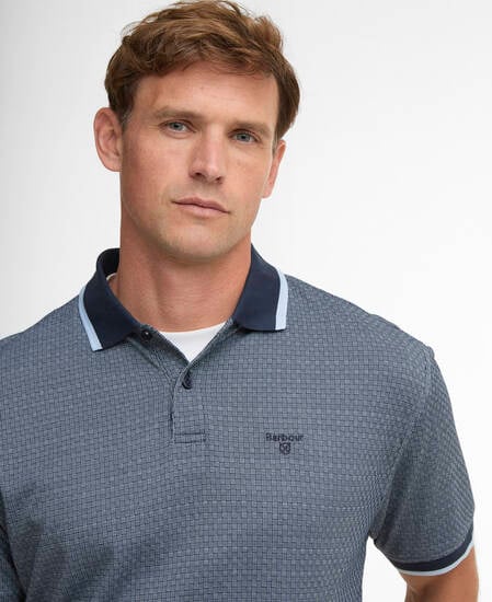 Weston Textured Polo Shirt Navy