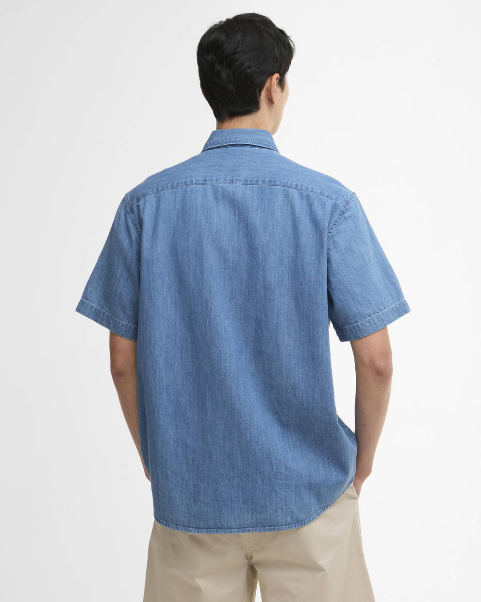 Ashbrooke Oversized Short Sleeve Chambray Shirt