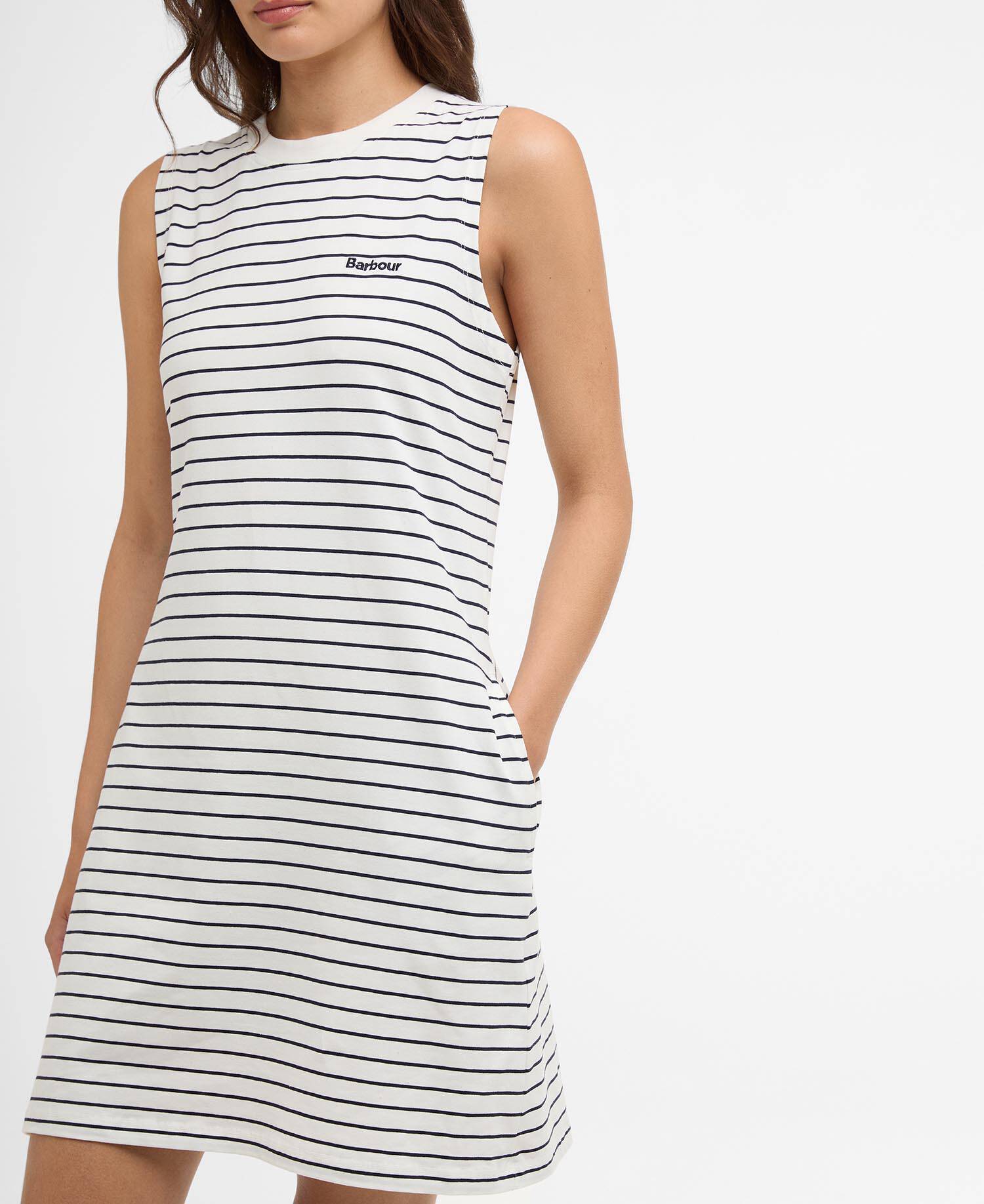 Mini abito con motivo a righe Hartland Cloud/Navy Stripe image number 3