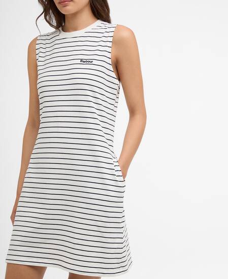 Hartland Striped Mini Dress Cloud/Navy Stripe