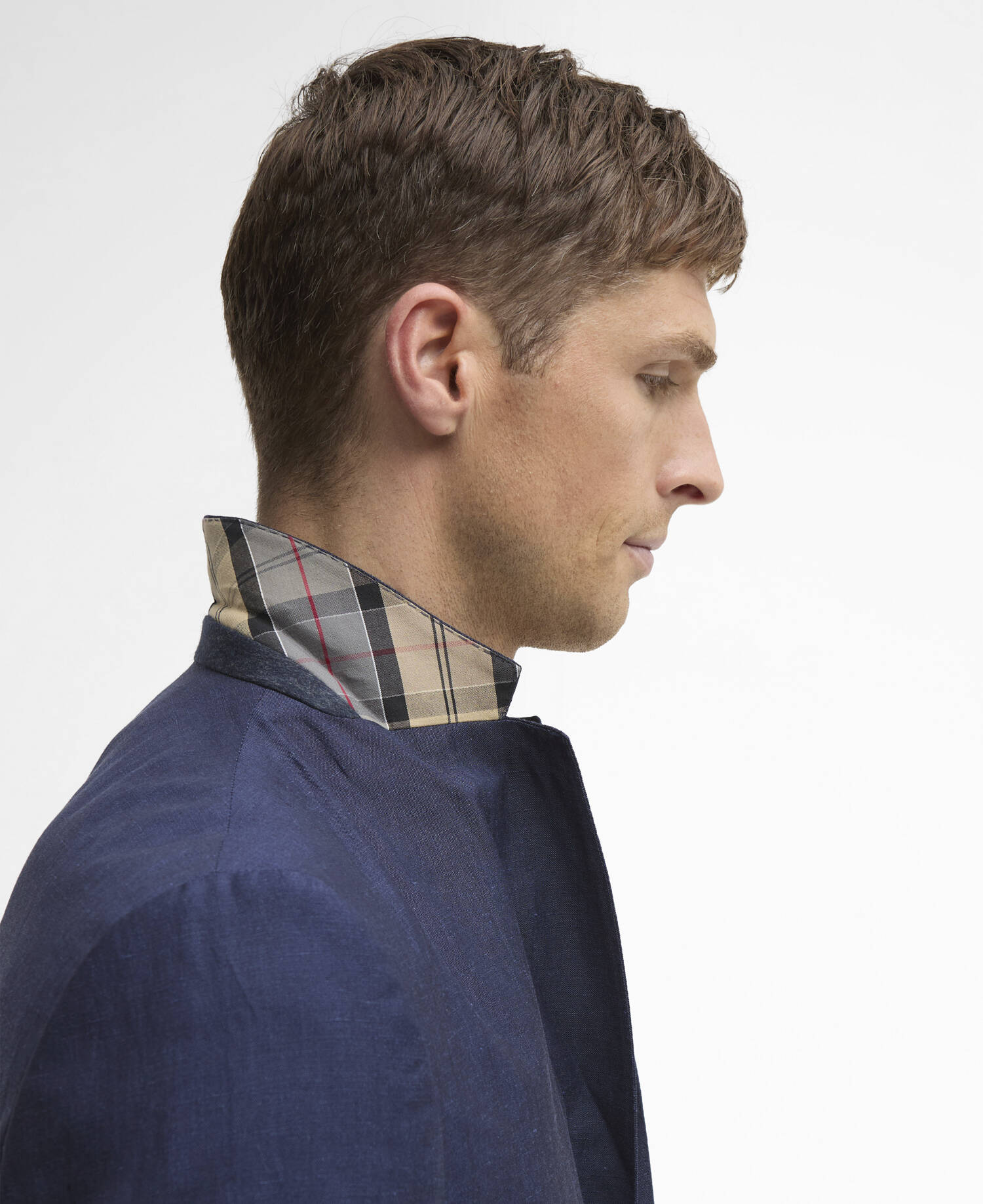 Willowtree Linen Blend Blazer Navy image number 4