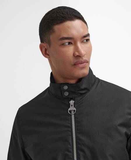 Lutlaw Waxed Harrington Jacket Classic Black