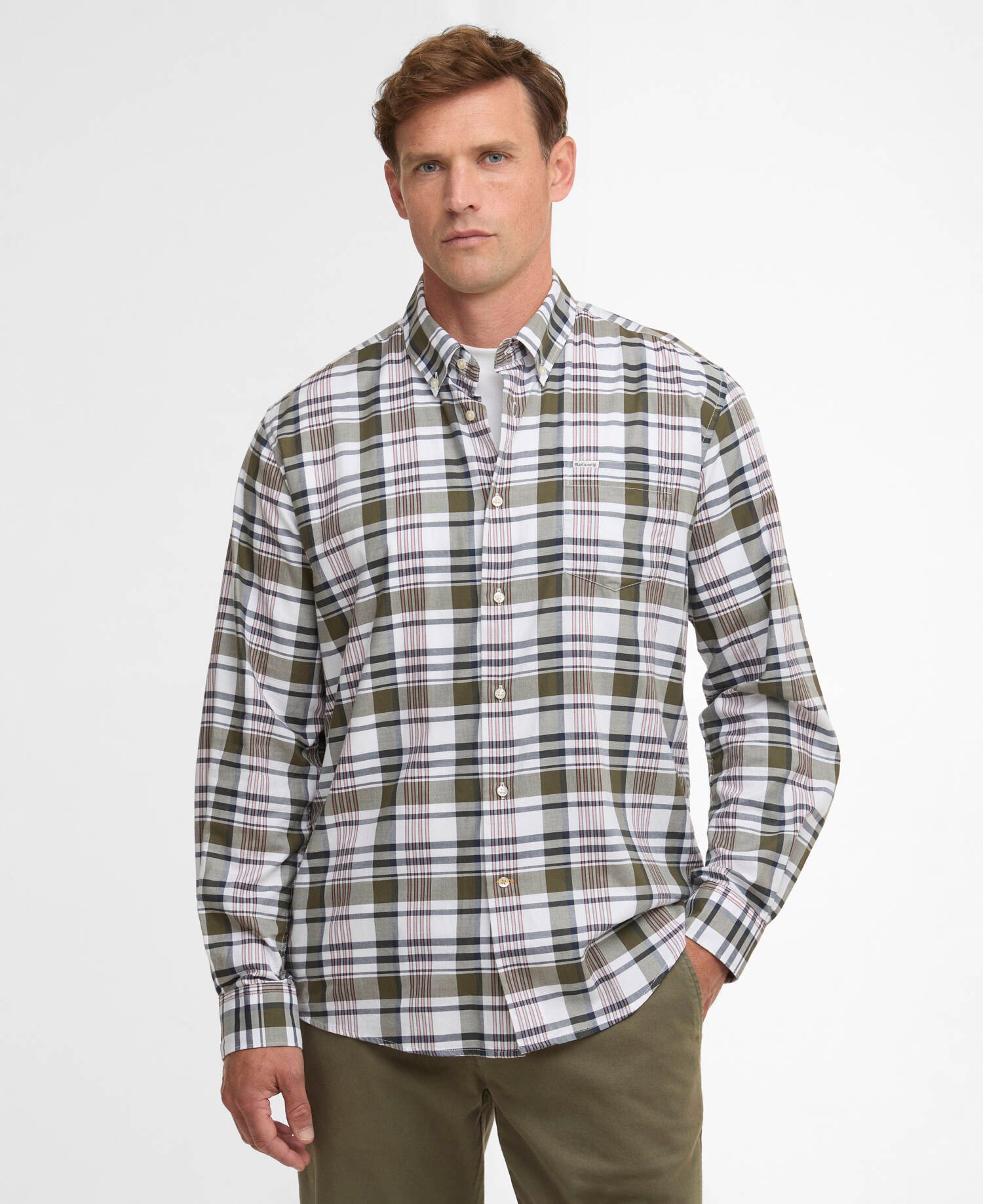 Hemd Hunwick Regular Olive image number 0