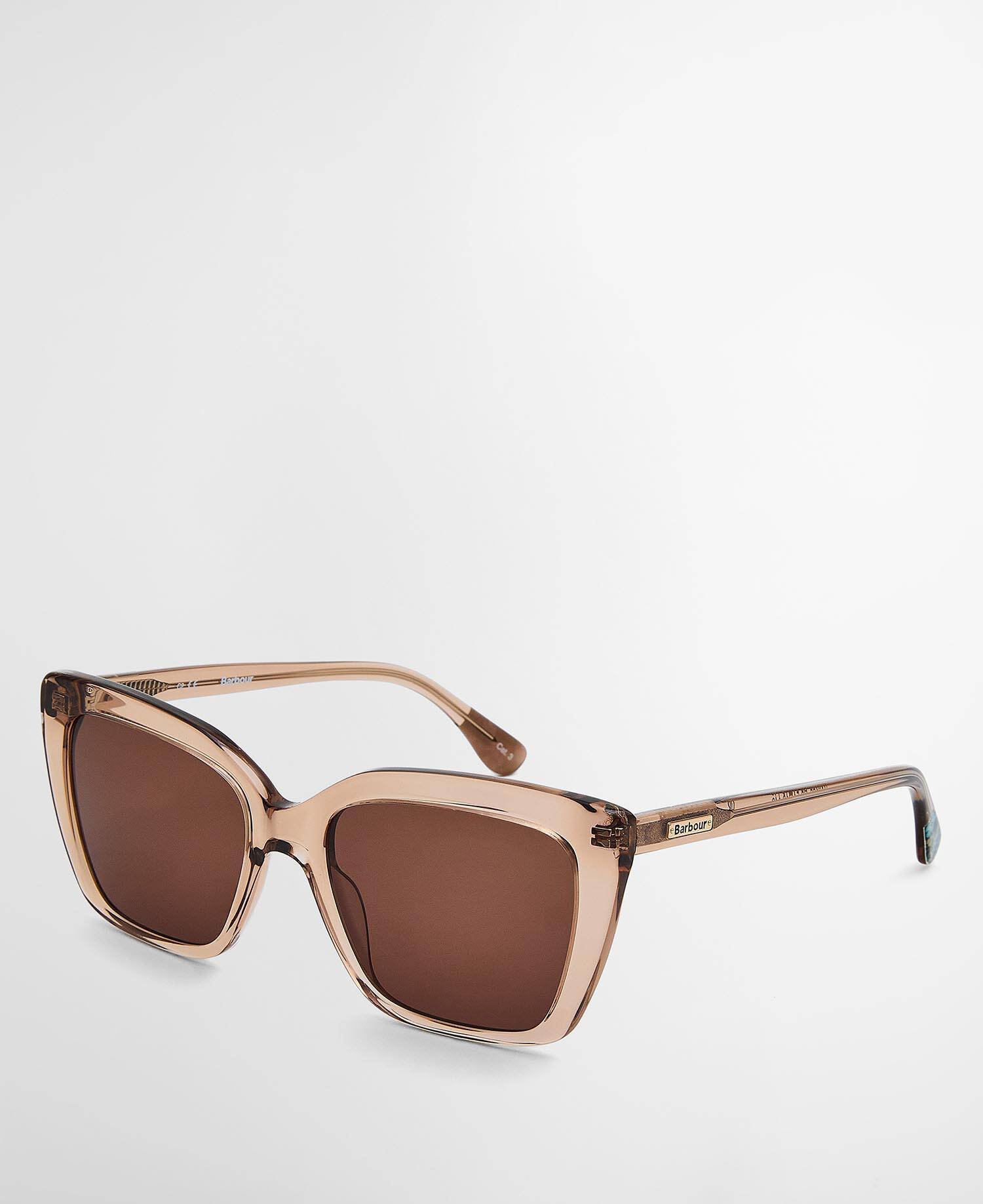 Square Cat Eye Sunglasses c2 Light Brown image number 1