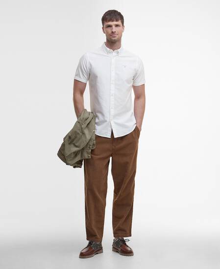 Oxtown Oxford Tailored Short-Sleeved Shirt Classic White Oxtown Oxford Tailored Short-Sleeved Shirt Classic White