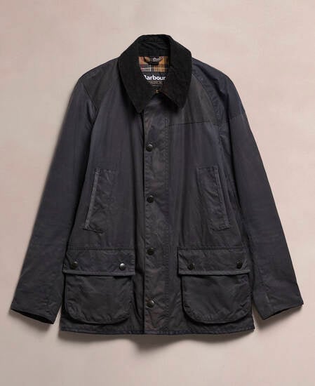 Barbour Re-Loved Men's Ashby Waxed Jacket - Size S Navy