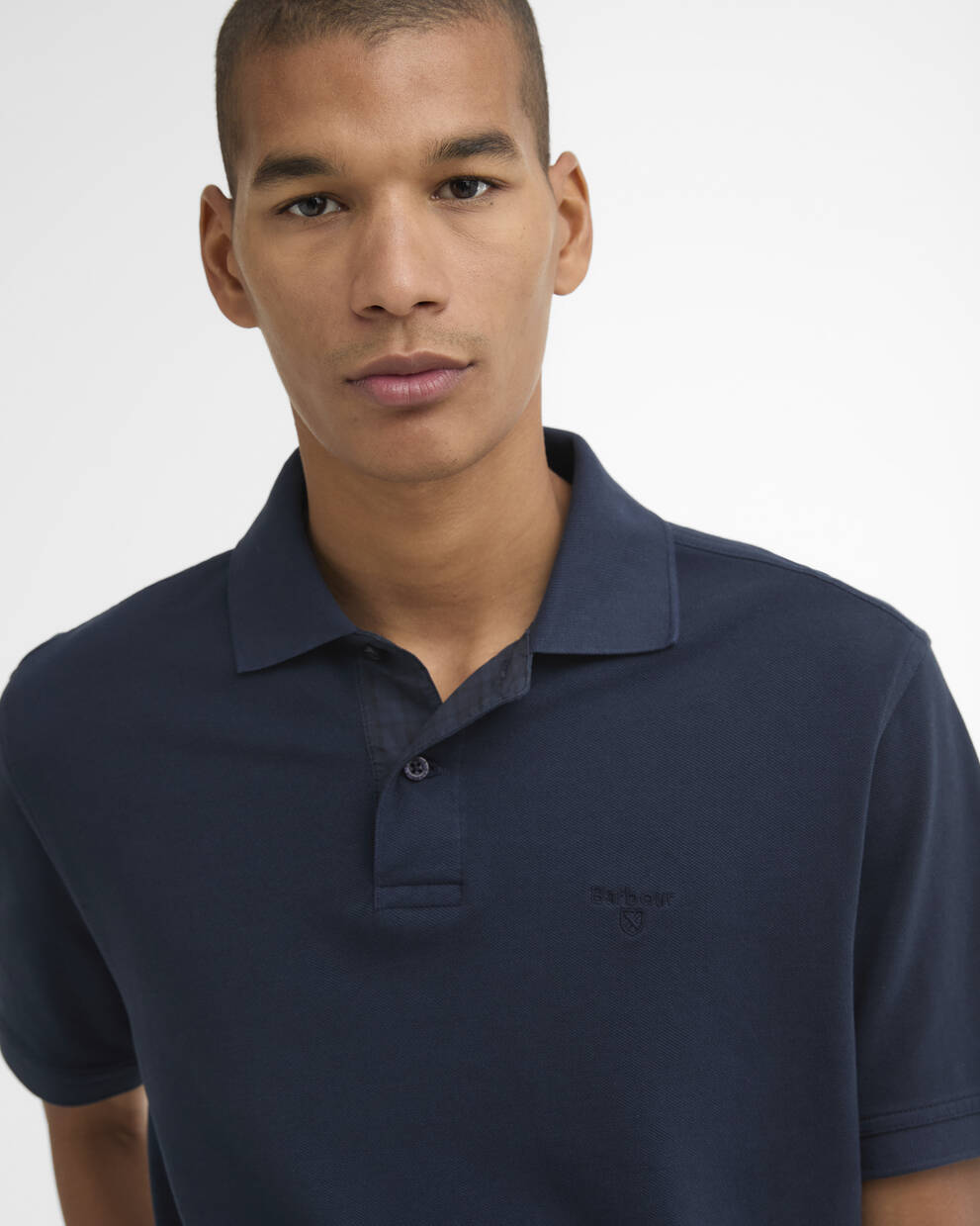 Poloshirt Washed Tartan Tailored Pique