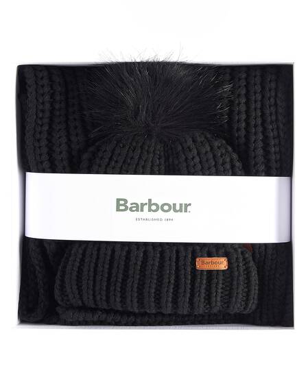Saltburn Beanie & Scarf Gift Set Classic Black