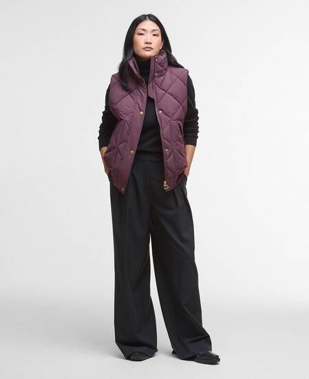 Becky Gilet Black Cherry/Muted Tartan Becky Gilet Black Cherry/Muted Tartan