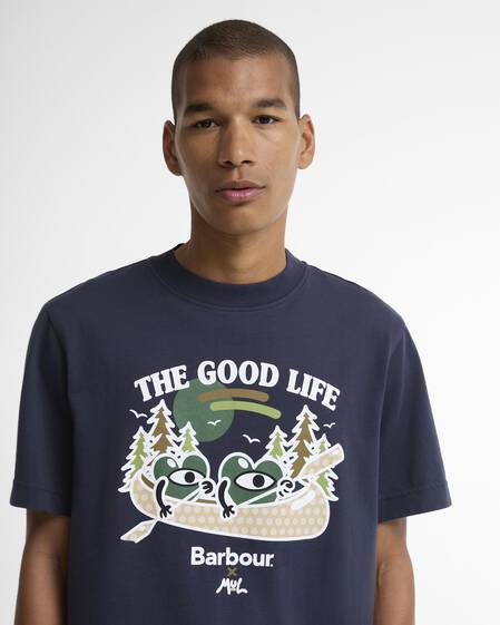Barbour x Mul T-Shirt Good Life Relaxed Navy