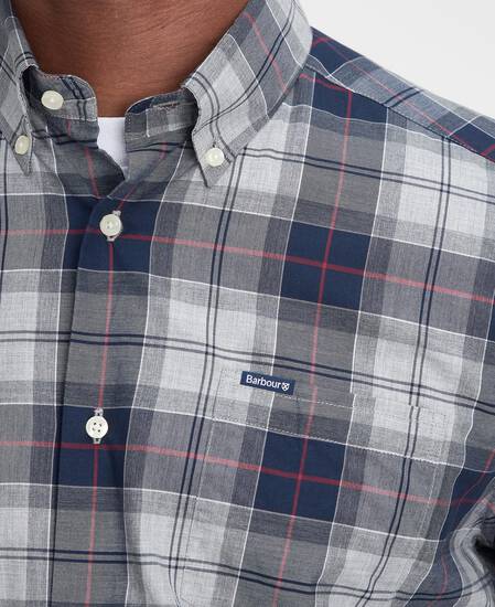 Wetheram Tailored Long-Sleeved Shirt Blue Granite