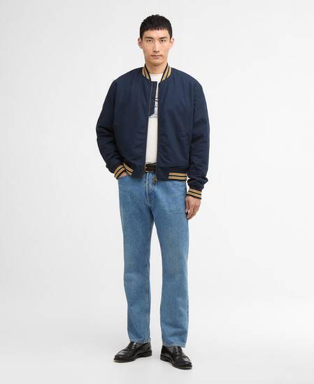 Dobson Casual Varsity Jacket Navy