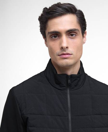 Felpa Collins con trapuntatura orizzontale Black