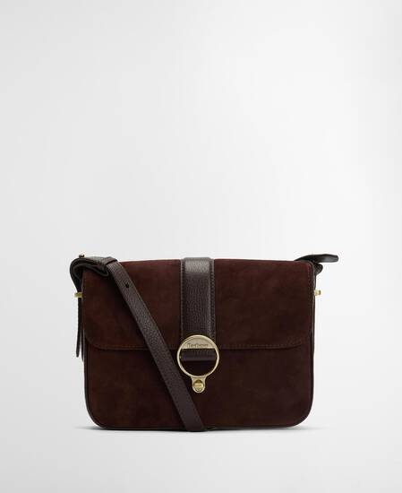 Wildledertasche Rosa Crossbody Dark Brown