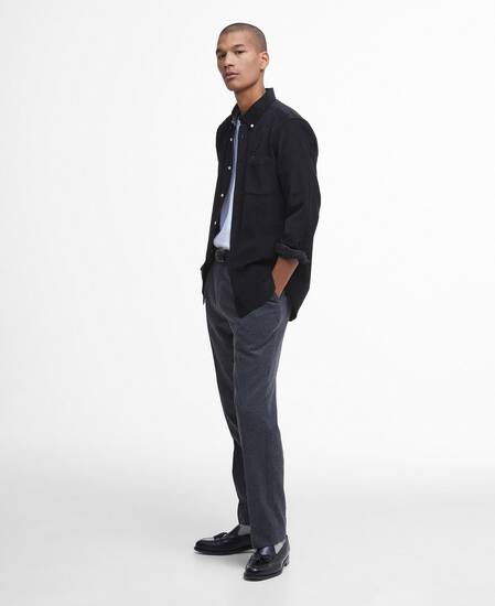Ramsey Tailored Long-Sleeved Shirt Classic Black