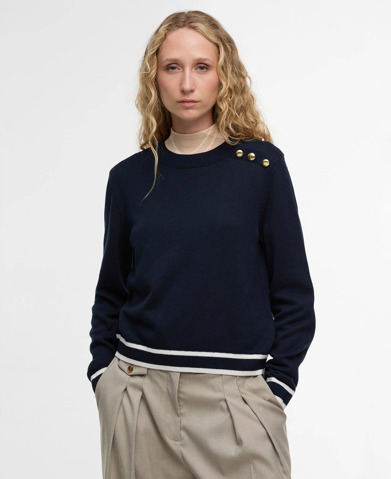 Avery Knitted Jumper Navy image number 0